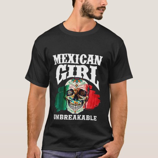 T-shirt Drapeau mexicain Fille inbrisable Patrimoine mexic (Devant)