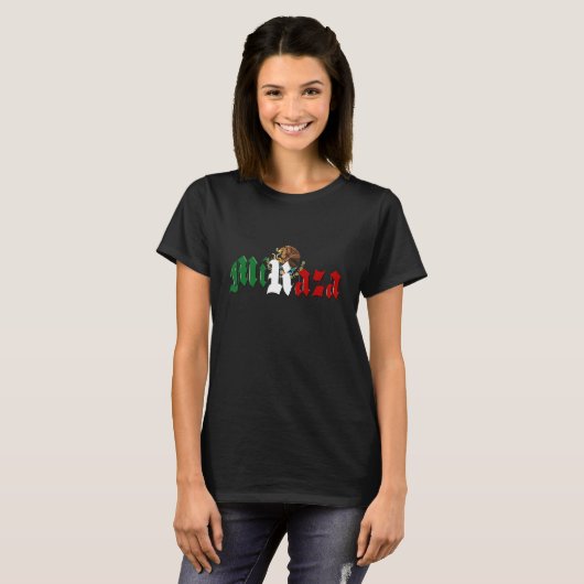 T-shirt Drapeau mexicain MI RAZA (Devant entier)