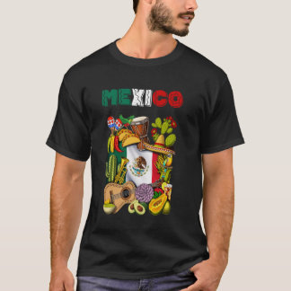 T-shirt Drapeau mexicain Tacos Cactus Cinco de Mayo Fiesta