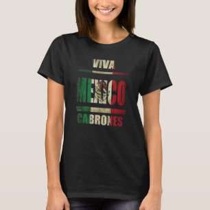 T-shirt Drapeau mexicain Viva Mexico Cabrones