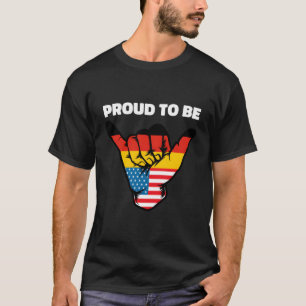 T-shirt Drapeau Mi-Allemand Et Demi-Américain Allemagne Us