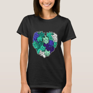 T-shirt Drapeau MLM Chat Coeur Mignon MLM Fierté Gay Homme