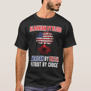T-shirt Drapeau moitié albanais moitié-américain Albani