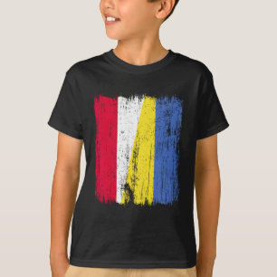 T-shirt Drapeau moitié Pologne Ukraine Patrimoine polonais