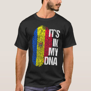 T-shirt Drapeau Moldava Accueil Racines cardiaques Emprein