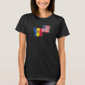 T-shirt Drapeau moldave américain (Devant)