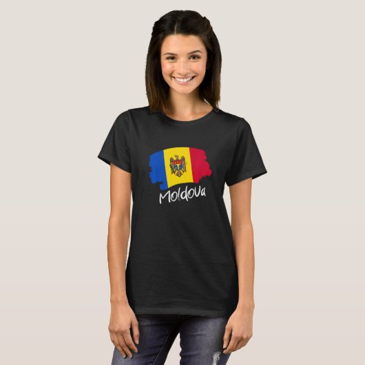 T-shirt Drapeau moldave Moldova (Devant entier)