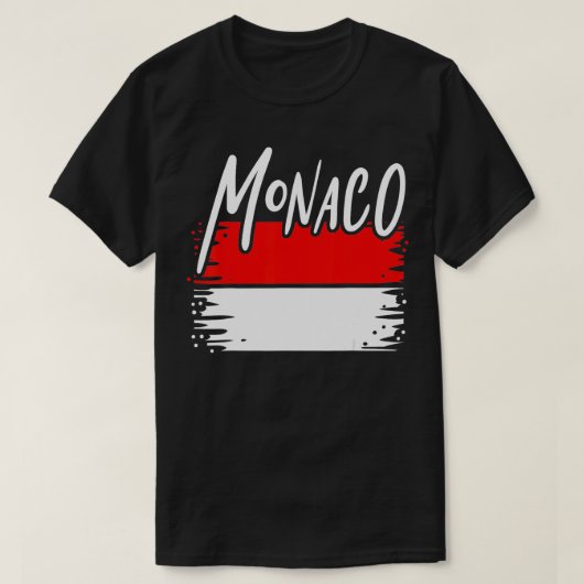 T-shirt Drapeau Monaco (Design devant)