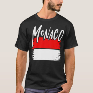 T-shirt Drapeau Monaco