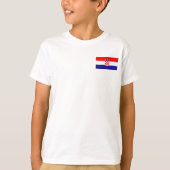 T-shirt Drapeau mondial de Croatie (Devant)