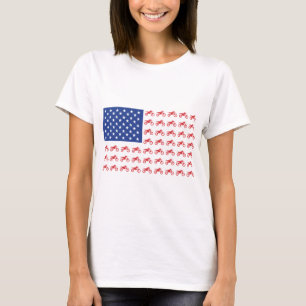 T-shirt Drapeau-Moto-Cross-Moto