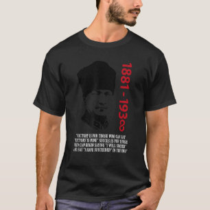 T-shirt Drapeau Mustafa Kemal Ataturk Père de la Turquie