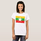 T-Shirt Drapeau Myanmar x Carte (Devant entier)