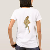 T-Shirt Drapeau Myanmar x Carte (Dos)