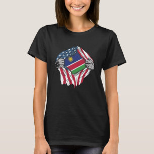 T-shirt Drapeau namibien du sang intérieur de moi Namibie