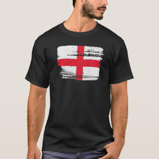 T-shirt Drapeau National d'Angleterre Vintage désorganisé 