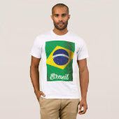 T-shirt Drapeau national de Brasil affiche de voyage (Devant entier)