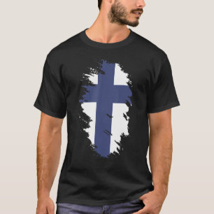 T-shirt Drapeau national de Finlande souvenir pour hommes