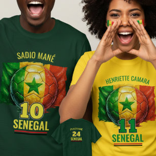 T-shirt Drapeau National de Football du Sénégal Patrimoine