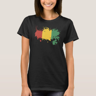T-shirt Drapeau national de Guinée souvenir pour hommes fe