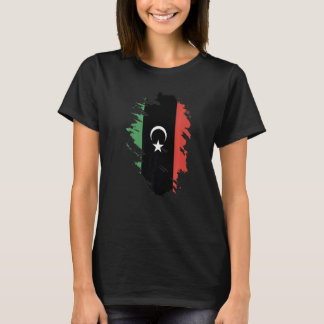 T-shirt Drapeau national de la Libye souvenir pour hommes