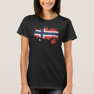 T-shirt Drapeau national de la Norvège souvenir pour homme