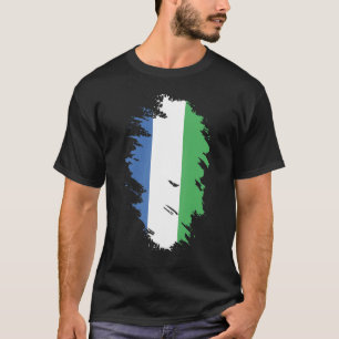 T-shirt Drapeau national de la Sierra Leone souvenir pour