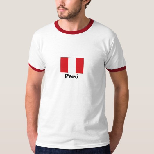 T-shirt Drapeau national de Perú (Devant)