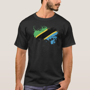 T-shirt Drapeau national de Tanzanie souvenir pour les fem
