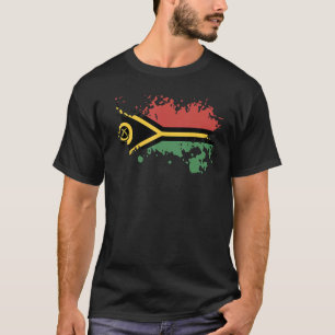 T-shirt Drapeau national de Vanuatu souvenir pour hommes f