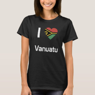 T-shirt Drapeau national de Vanuatu souvenir pour les femm