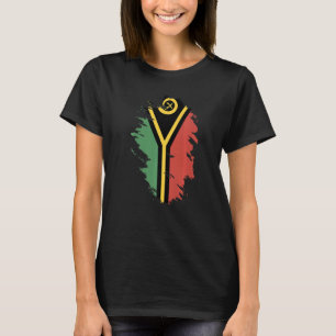 T-shirt Drapeau national de Vanuatu souvenir pour les femm