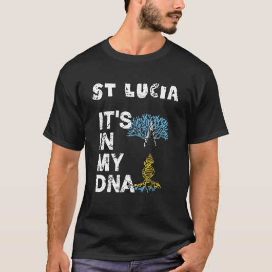T-shirt Drapeau national Dna Strand St Lucia (Devant)
