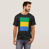 T-shirt Drapeau national du Gabon (Devant entier)