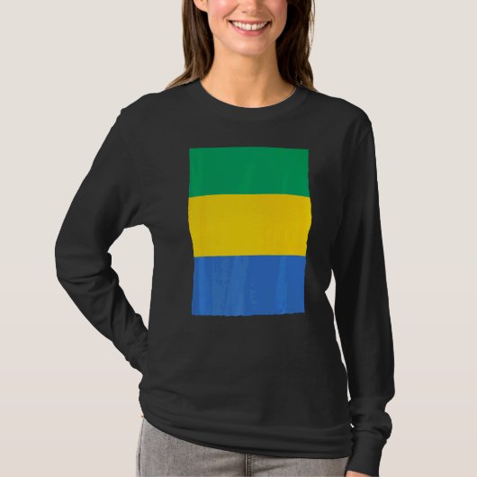 T-shirt Drapeau national du Gabon (Devant)