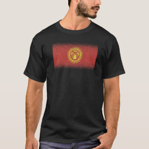 T-shirt Drapeau national du Kirghizistan souvenir pour les