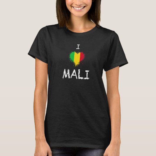 T-shirt Drapeau national du Mali souvenir pour hommes femm (Devant)