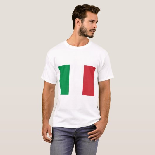 T-shirt Drapeau national du monde de l'Italie (Devant entier)