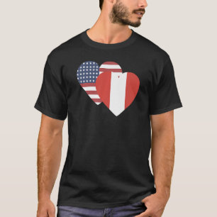 T-shirt Drapeau national du Pérou souvenir pour hommes fem