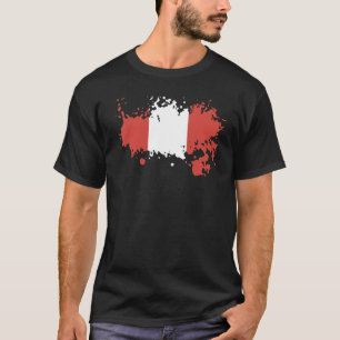 T-shirt Drapeau national du Pérou souvenir pour hommes fem