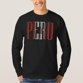 T-shirt Drapeau national du Pérou souvenir pour hommes fem