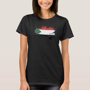 T-shirt Drapeau national du Soudan souvenir pour hommes fe