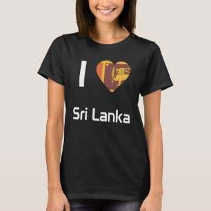 T-shirt Drapeau national du Sri Lanka souvenir pour les fe