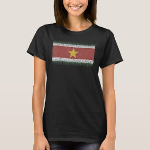 T-shirt Drapeau national du Suriname souvenir pour hommes