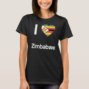 T-shirt Drapeau national du Zimbabwe souvenir pour les fem