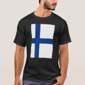 T-shirt Drapeau National Finlandais De Finlande (Devant)