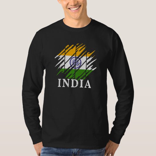 T-shirt Drapeau national indien (Devant)