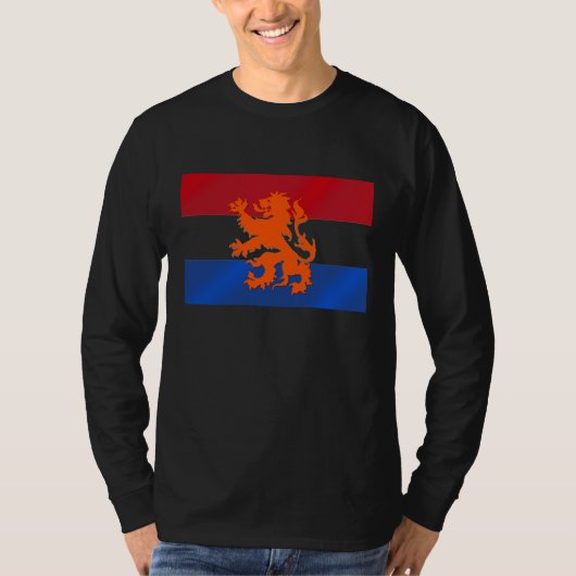 T-shirt Drapeau néerlandais de lion d'ing (Devant)