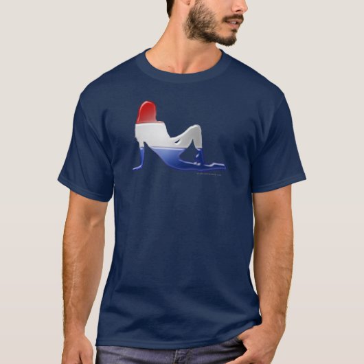 T-shirt Drapeau néerlandais de silhouette de fille (Devant)