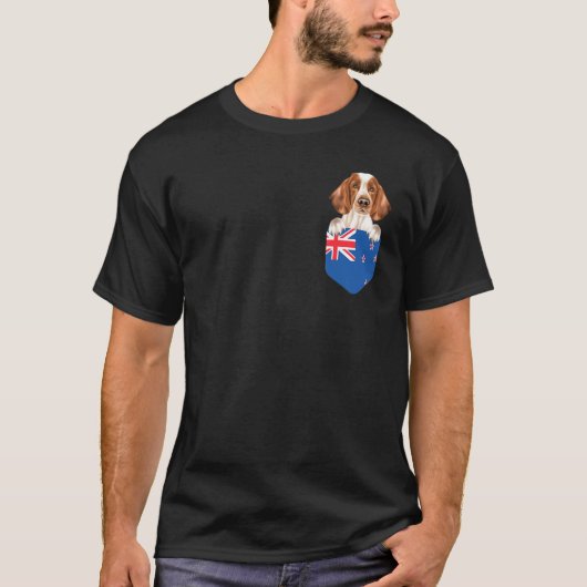 T-shirt Drapeau Néo-Zélandais Springer Espagnol Chien En P (Devant)